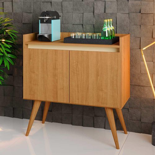 Aparador Gold 2 Portas Mel/Pérola